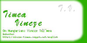 timea vincze business card